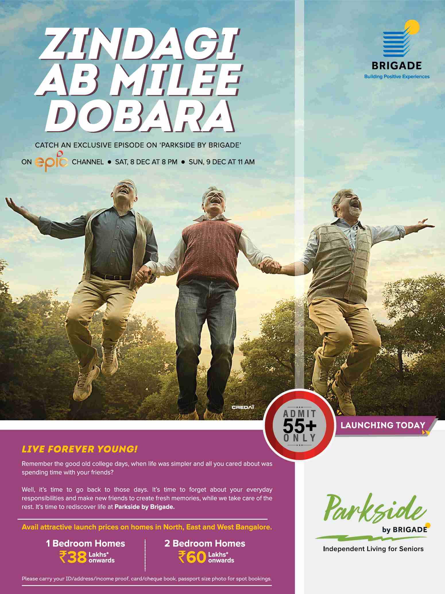 Launching Parkside by Brigade in North, East and West Bangalore